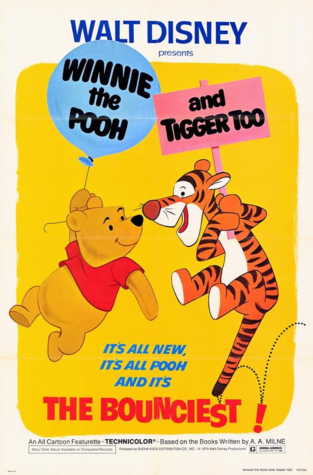 《Winnie the Pooh and Tigger Too》(小熊維尼與跳跳虎) ,1974 / Source：Disney