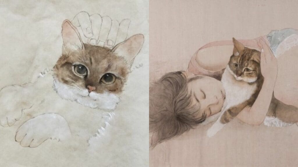 KOHA展覽｜《哪裡都有貓貓—陳家欣創作個展》以水墨描摹貓咪的神情、姿態