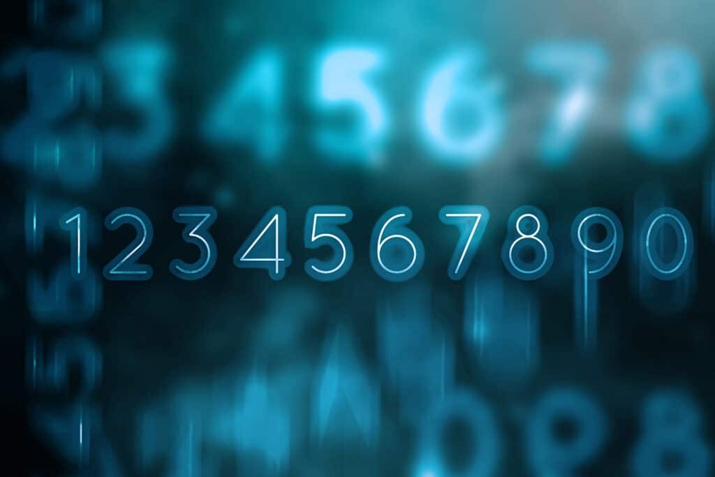 numerology concept composition