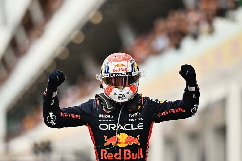 圖2：Max Verstappen在F1加拿大大獎賽遙遙領先，克服氣溫偏低讓輪胎不利運行的困難，以優異成績得勝。照片提供：Red Bull 1