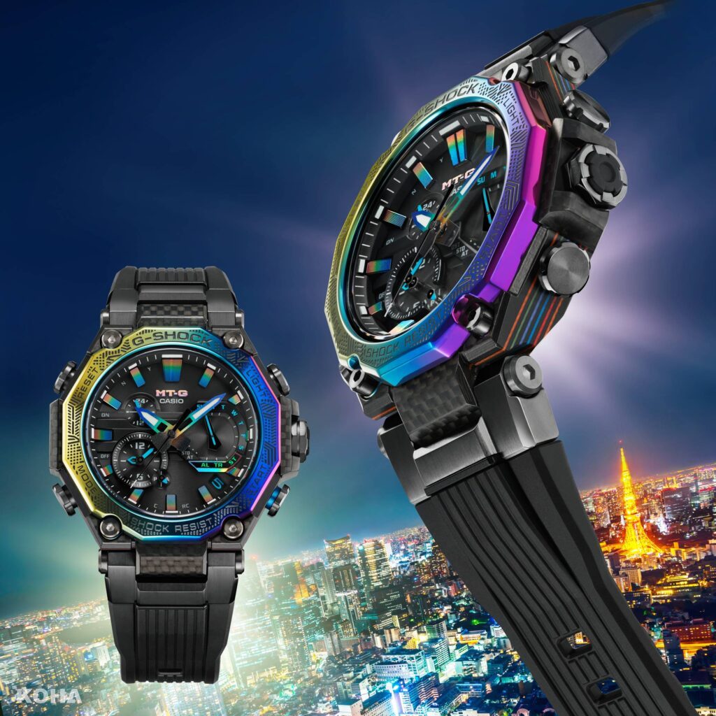 G SHOCK以城市夜晚的絢爛霓虹景色為靈感打造全新錶款MTG B2000YR 建議售價NT42000