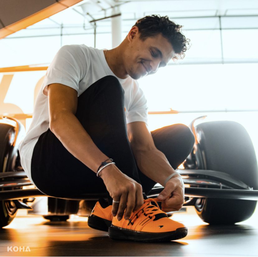 McLaren賽車手LandoNorris穿著Si 18 Ultrashot復古鞋