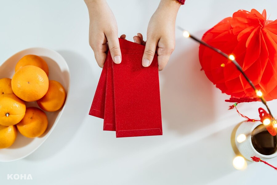 asian woman giving red envelope lunar new year celebrations hand hold red packet 1715 14991