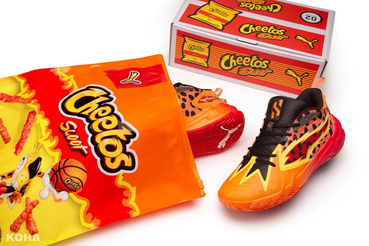突破時尚界限！PUMA全新聯名運動鞋揭開「Cheetos 奇多」獨特風格，搶眼橘色鞋身登場