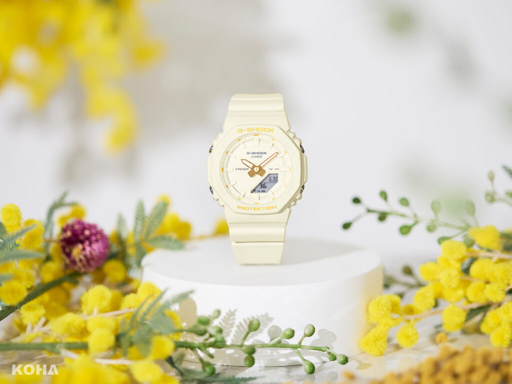G SHOCK 為慶祝國際婦女節推出全新錶款GMA P2100W 7A建議售價為NT3600。