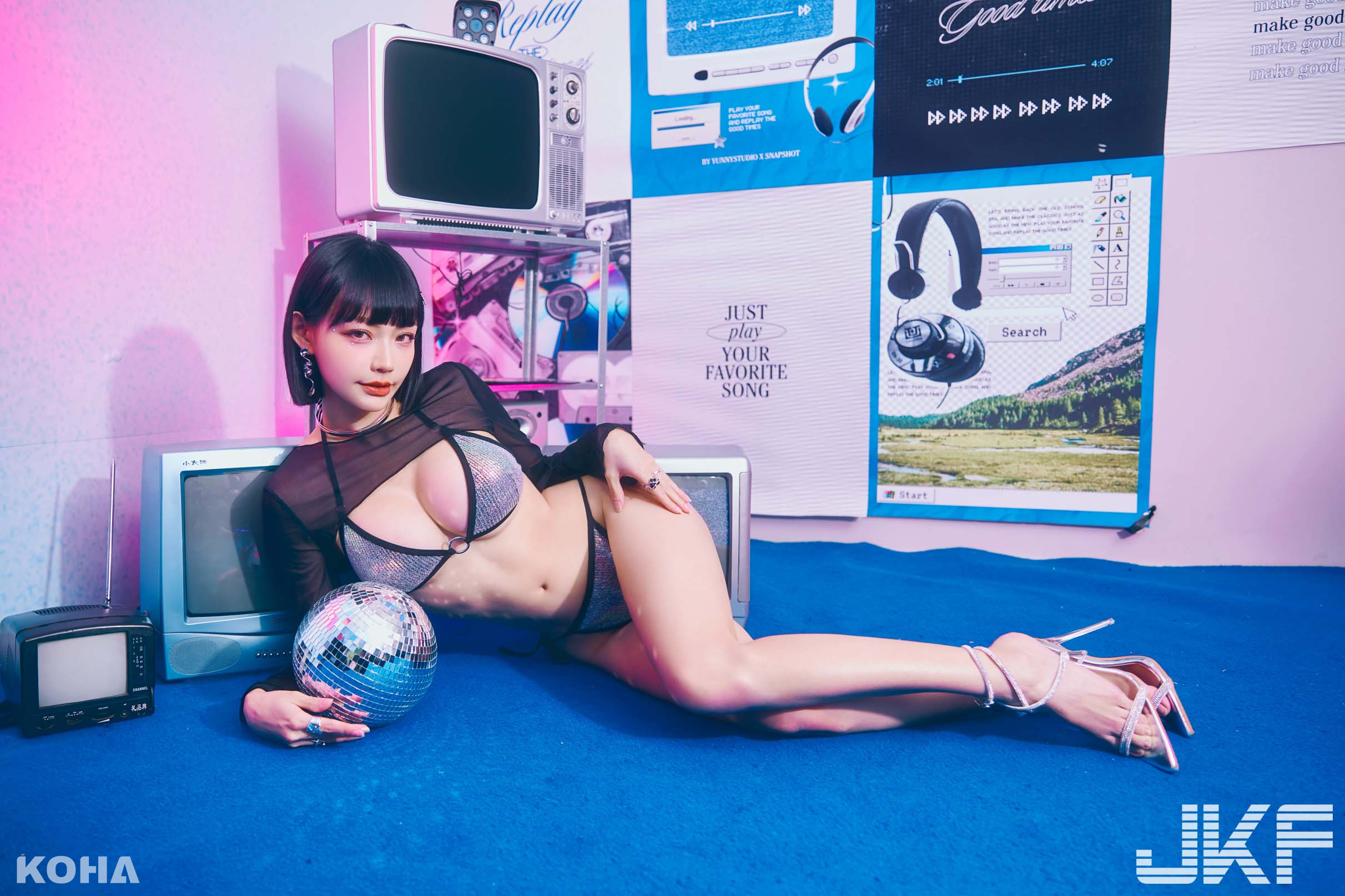 橫圖亞洲男性娛樂第一品牌JKF4月封面女星子涵 呈現反差萌