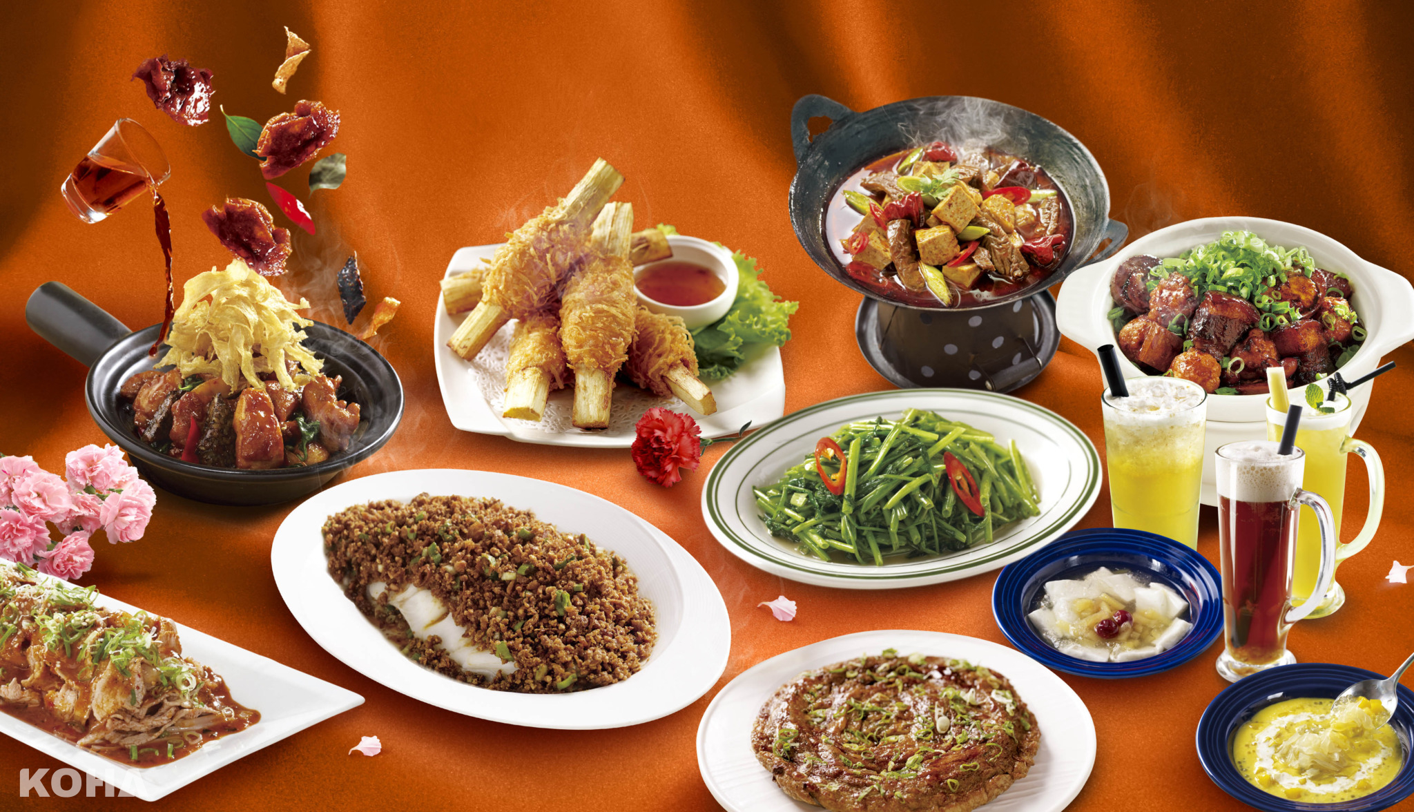 瓦城泰統集團自4月30日起推出母親節限定套餐，時時香獻上3.5杯雞與霸王甘蔗蝦等明星菜色。