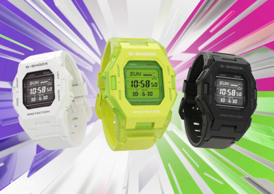 G SHOCK 採用大膽簡約的設計推出全新精巧方形錶殼的GD B500系列 建議售價為NT4000或 NT4300