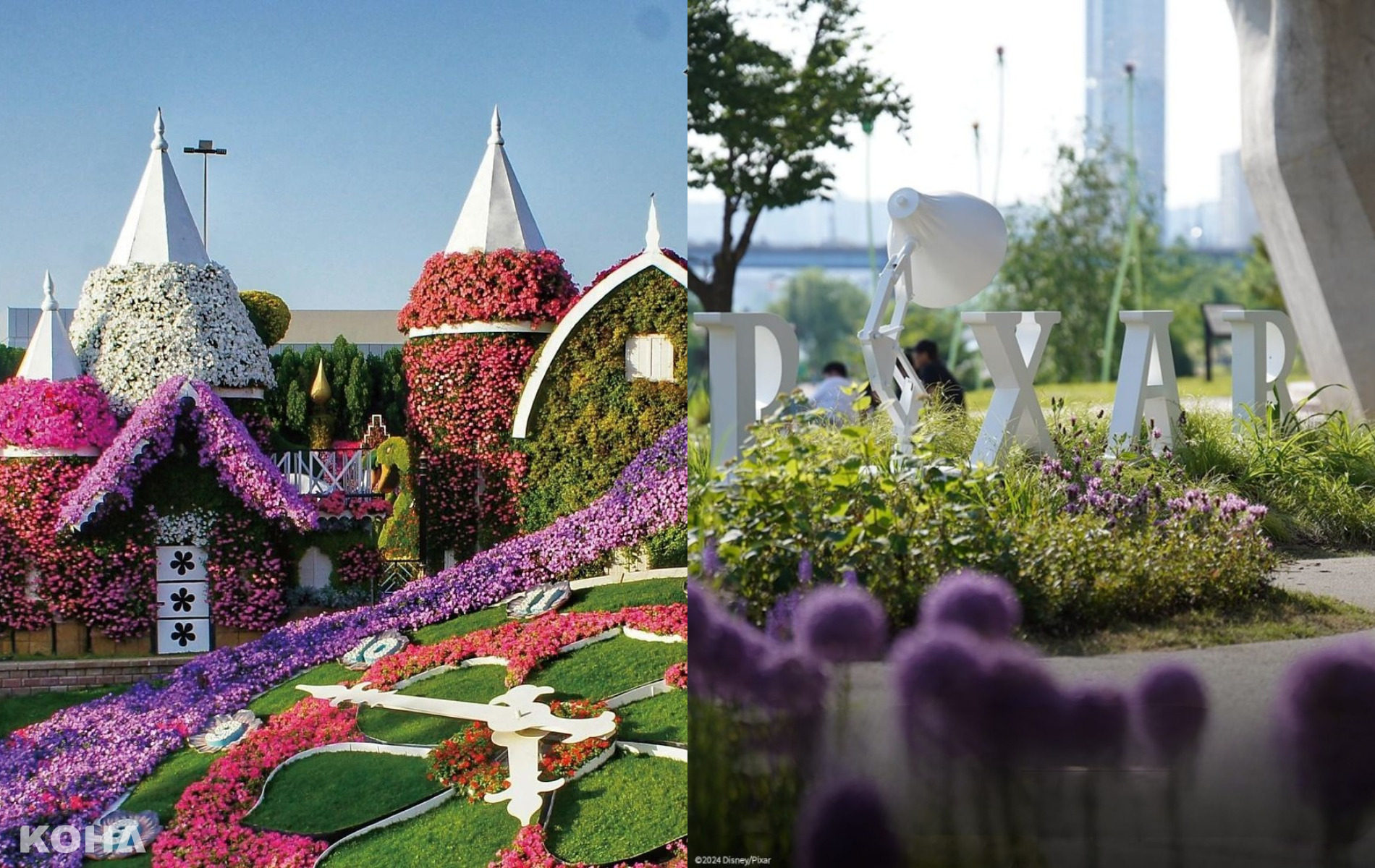 首爾纛島漢江公園變花園版迪士尼樂園！花園博覽會與米奇與皮克斯明星漫步漢江河畔
