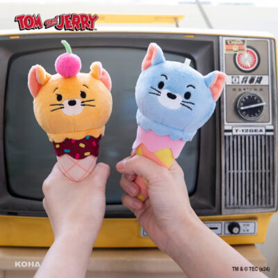 絨毛杯套 傑利鼠冰淇淋款左湯姆貓冰淇淋款右