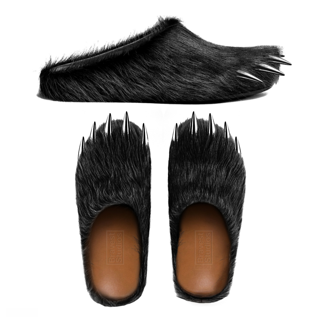 Bravest Studios全新發布「Black Bear Claws」毛絨拖鞋
